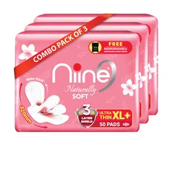 Niine Set of 3 Naturally Soft Ultra Thin XL+ 320mm Sanitary Pads - 50 Pads Each-picture-16