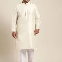 SOJANYA PLUS Size Men Off White Kurta-picture-35