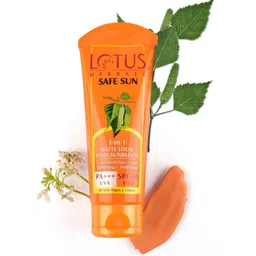 Lotus Herbals Safe Sun 3 in 1 Matte Look Daily Sunblock SPF 40 PA+++ Tinted Sunscreen-75g-picture-16