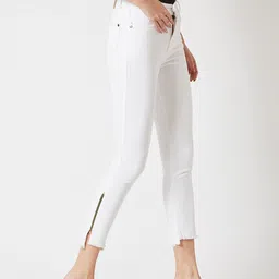 Miss Chase Women White Skinny Fit High-Rise Clean Look Cropped Jeans-image-40