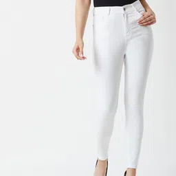 Miss Chase Women White Skinny Fit High-Rise Clean Look Stretchable Jeans-picture-17