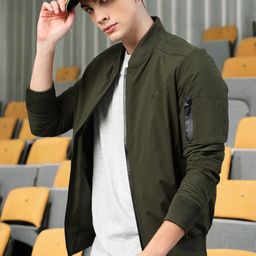 HRX by Hrithik Roshan Men Olive Green Solid Active Bomber Jacket-picture-41