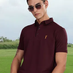 STELLERS Men Regular Fit Blended Premium Cotton Polo Collar T-Shirt-image-3