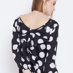 Belle Fille Women Black & White Printed Styled Back Top-picture-45