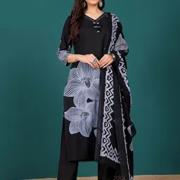 Varanga Women Ethnic Motifs Printed Regular Thread Work Kurta with Trousers & With Dupatta-picture-30