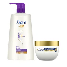 Dove Set of Daily Shine Shampoo - 650ml & 10-in-1 Deep Repair Treatment Hair Mask - 120ml-picture-28