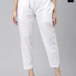 TWIN BIRDS Women Pack Of 2 Mid-Rise Pure Cotton Cropped Cigarette Trousers-picture-18