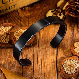 MEENAZ Men Anti Tarnish Silver-Plated Bangle-Style Bracelet image 1