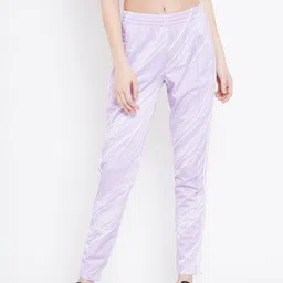 ADIDAS Originals Women Lavender & White Printed SST Track Pants-image-45
