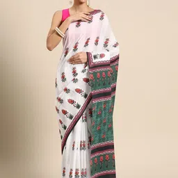 BUTA BUTI Floral Printed Pure Cotton Saree-picture-26