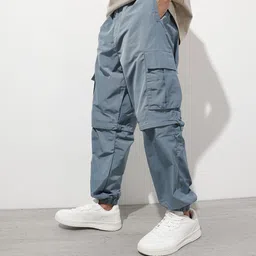 Kook N Keech Convertible Utility Staple Parachute Cargo Joggers-picture-36