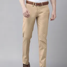 Van Heusen Men Flat Front Mid Rise Slim Fit Formal Trousers-picture-17