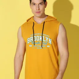 WOOSTRO Men Typography Printed Hooded Slim Fit T-shirt-picture-25