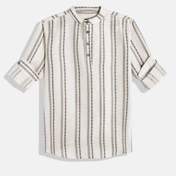 CHARCHIT Boys Comfort Stripe Geometric Printed Pure Cotton Casual Shirt-picture-35