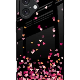 QRIOH Quirky Heart Rain Fall Glass iPhone 16 Back Case-picture-32
