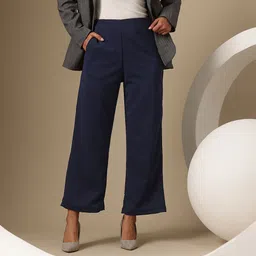 Chemistry Women Mid-Rise Pleated Detail Regular Trousers-image-87