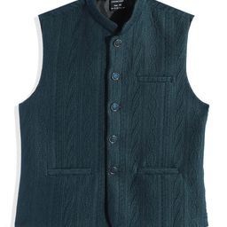 CHARCHIT Boys Textured Brocade Pure Cotton Nehru Jacket-picture-37