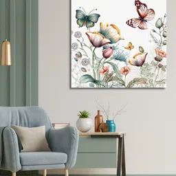 OLIVE TREE White & Blue Canvas Other Painting Wall Art-image-76