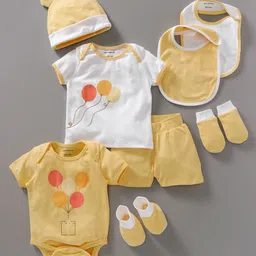 My Milestones Unisex Yellow Printed Clothing Gift Set-picture-7