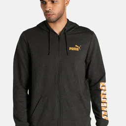 Puma Men Slim Fit Brand Logo Hodded Outdoor Sporty Jacket-picture-20