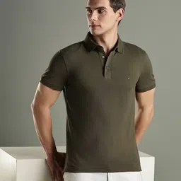 Tommy Hilfiger Men Solid Polo Collar Slim Fit T-shirt-picture-45