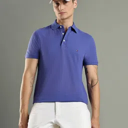 Tommy Hilfiger Men Solid Polo Collar Slim Fit T-shirt image 1