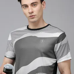Van Heusen Flex Abstract Print Knitted Active Fit Cycling Sports T-shirt-image-63
