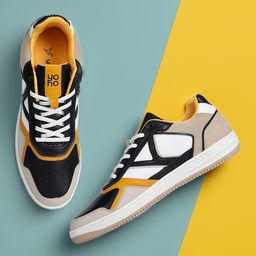 yoho Men Colourblocked Memory Foam Insole Lightweight Sneakers-picture-17