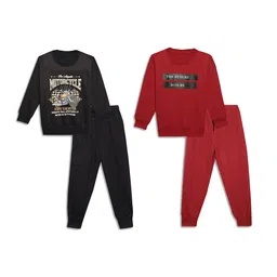 mack jonney VIMAL JONNEY Unisex Kids Pack of 2 Printed Sweatshirt with Joggers-picture-18
