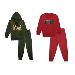 mack jonney VIMAL JONNEY Unisex Kids Pack of 2 Printed Sweatshirt with Joggers-picture-28