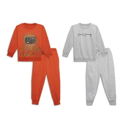 mack jonney VIMAL JONNEY Unisex Kids Pack of 2 Printed Sweatshirt with Joggers-picture-16