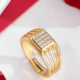 Zavya Men Gold-Plated 925 Pure Sterling Silver Adjustable Ring-picture-14