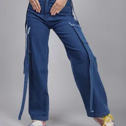 SWISHIN Women Boyfriend Fit Mid-Rise Clean Look Stretchable Jeans-image-41