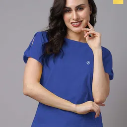 Friskers Pack Of 2 Solid Round Neck Slit Sleeves Cotton Casual Tops-picture-38