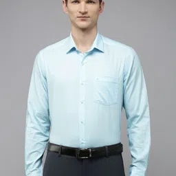 Arrow Self Design Manhattan Slim Fit Opaque Pure Cotton Formal Shirt-picture-16