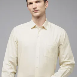 Arrow Self Design Manhattan Slim Fit Opaque Pure Cotton Formal Shirt-picture-28