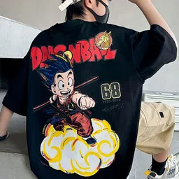Xsole Boys Graphic Printed Drop-Shoulder Sleeves Cotton Oversized T-shirt-picture-47
