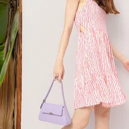 DressBerry Stripes With A Splash Of Color Shoulder Straps Cut-Out A-Line Dress-picture-45