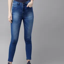 The Roadster Lifestyle Co Women Blue Super Skinny Fit High-Rise Clean Look Stretchable Jeans-image-112