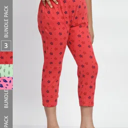 BAESD Girls Pack Of 3 Conversational Printed Pure Cotton Capris-picture-41