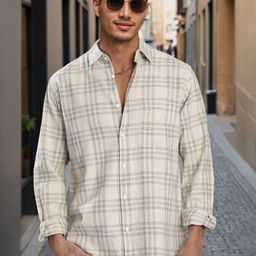 Bene Kleed Windowpane Checks Checked Pure Cotton Casual Shirt-picture-17