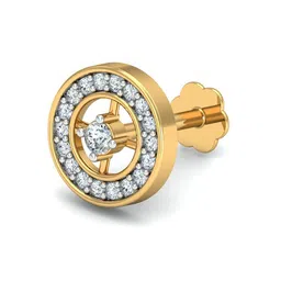 KUBERBOX 18K Yellow Gold Diamond Debra Round Nose Stud-image-30