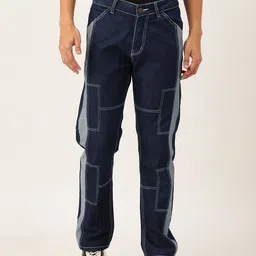 PARIS HAMILTON Men Straight Fit Colourblocked Stretchable Jeans-picture-31
