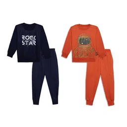 mack jonney VIMAL JONNEY  Kids Pack Of 2 Printed Cotton Fleece Sweatshirt With Jogger-picture-44