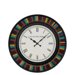 CHRONIKLE Black and White Round Analogue Contemporary Wall Clock-image-56