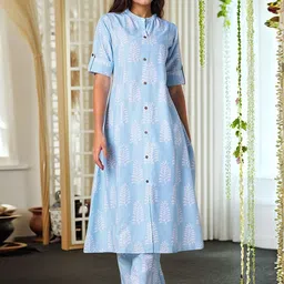 Aaghnya Women Ethnic Motifs Printed Kurta with Palazzo-picture-24