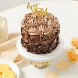 Mother's Day Rosette Splendor Chocolate Mini Cake (300 Gm) image 3