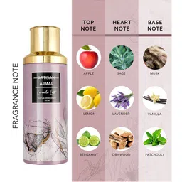 Ajmal Set Of 4 Deodorant- Lavender Lust + Orchid Love + Mystic Amber + Musky Wood - 600ml image 5