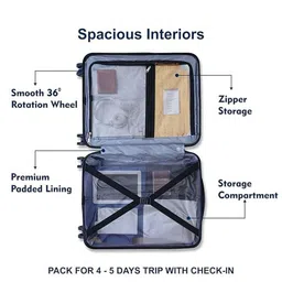 Luggero Set Of 2 Textured Hard-Sided Trolley Bags Suitcase image 2