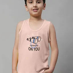 Friskers Boys Printed Skin Friendly Pure Cotton Gym Innerwear Vest image 1